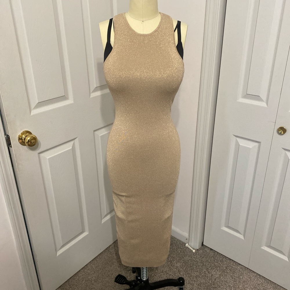 Michael Kors Tan Midi Dress